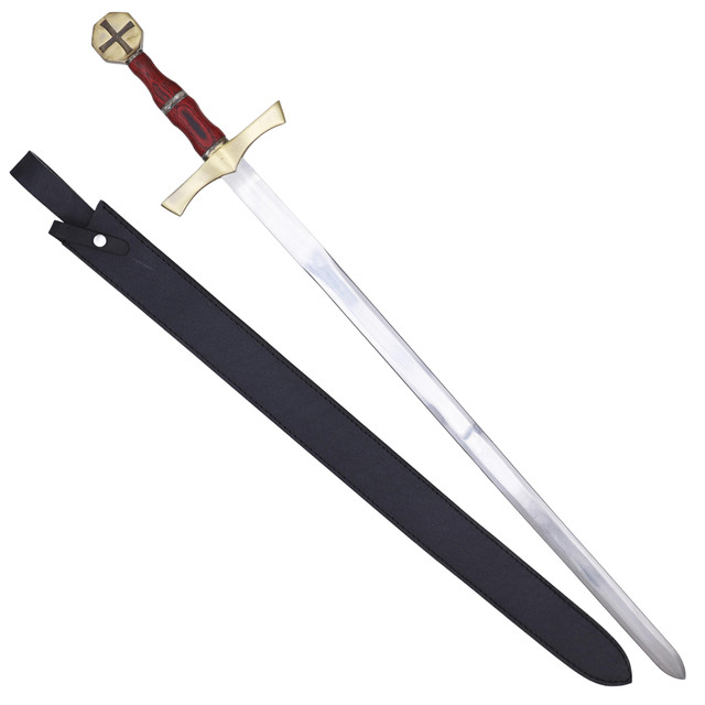 Crusader Knights Honor Cross Sword – Rosewood Handle & Brass Fittings