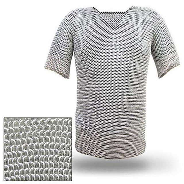 Haubergeon Replica Chain Mail Armor Long Shirt Haubergeon Replica Chain Mail Armor Long Shirt