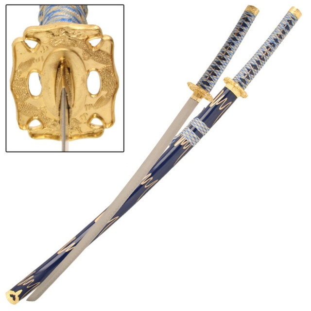 Golden Dragon Japanese Katana Samurai Sword