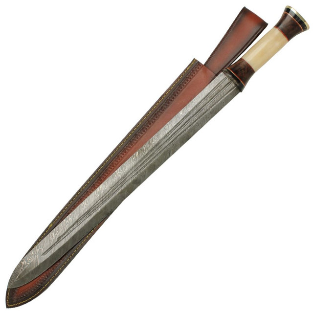 Greek Spatha Infantry Hand Forged Damascus Steel Sword