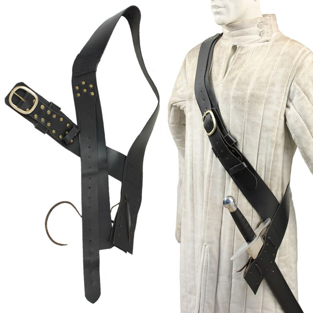 Kings Guard Medieval Baldric Belt Black Kings Guard Medieval Baldric Belt Black
