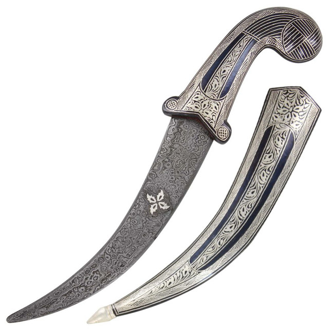 Indian Koftgari Damascus Dagger Indian Koftgari Damascus Dagger
