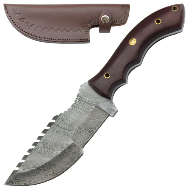 Damascus Steel Scouting Tracker Knife