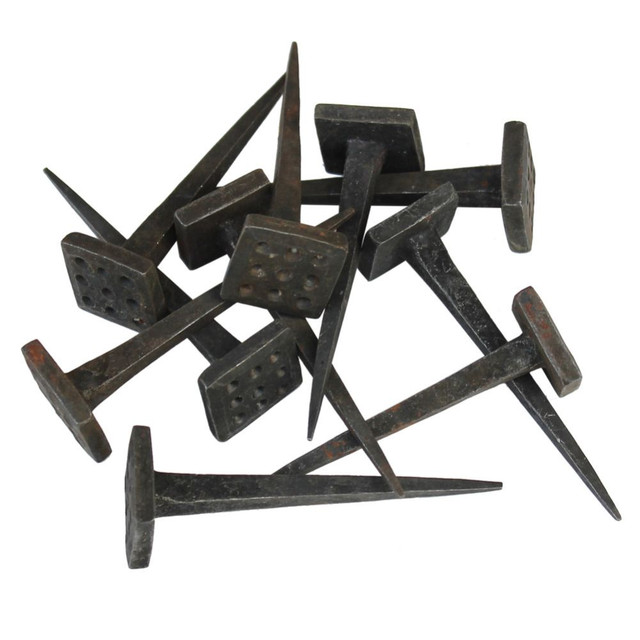 Medieval Hand Forged Pitted Iron Nails
