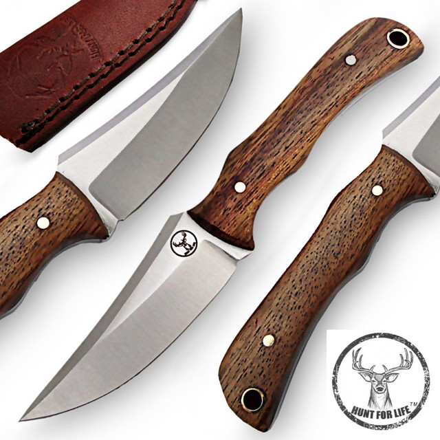 Hunt For Life Boarhound Stainless Steel Full Tang Skinning Knife