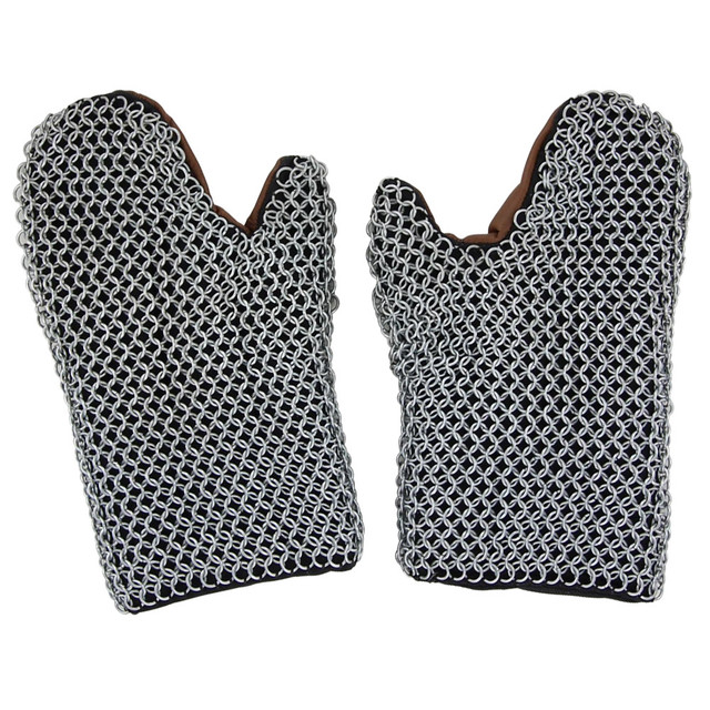 Padded 16g Functional Chainmail Battle Mittens Padded 16g Functional Chainmail Battle Mittens
