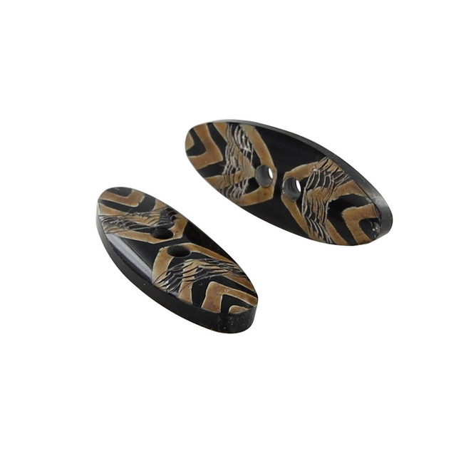 Hand Carved Horn Tribal Delight Button Set