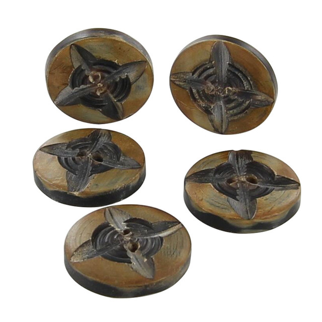 Horn Compass Rose Button Set Horn Compass Rose Button Set