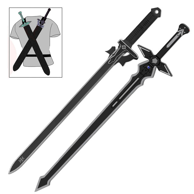 Kiritos Dark Replulser Elucidator Back Sheath Sword Set Kiritos Dark Replulser Elucidator Back Sheath Sword Set