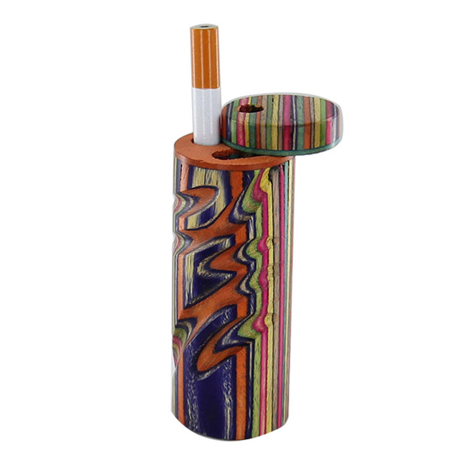 Handcrafted Flower Child Wood Cigarette Case Dugout Handcrafted Flower Child Wood Cigarette Case Dugout