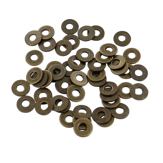 Loose 50 Piece Brass Washers Antiqued