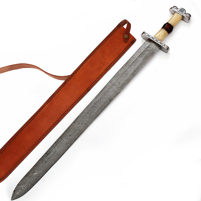 Anglo Saxon No Mans Land Damascus Battle Sword Anglo Saxon No Mans Land Damascus Battle Sword
