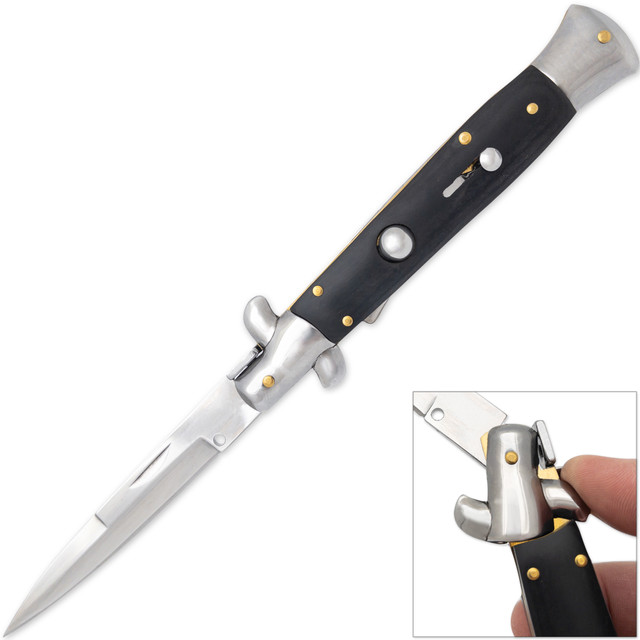 IL Grande Italian Milano Stiletto Dark Ritual Automatic Knife IL Grande Italian Milano Stiletto Dark Ritual Automatic Knife