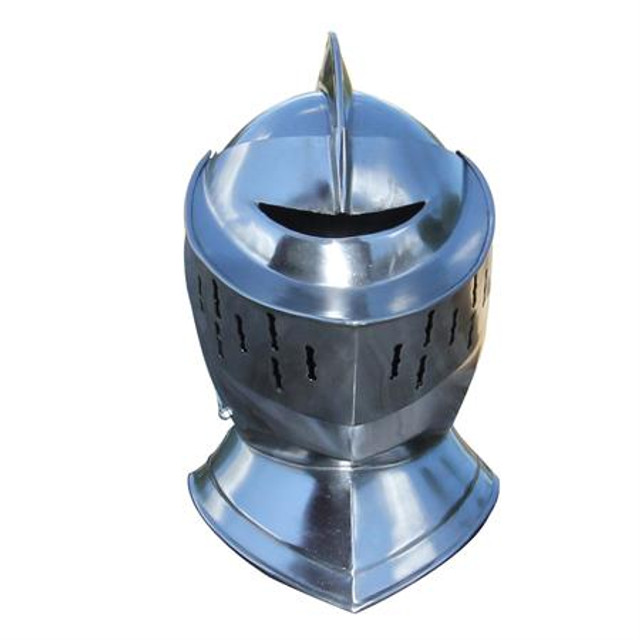 Closed Mid 17th Century European Medieval Renaissance Steel Helmet Closed Mid 17th Century European Medieval Renaissance Steel Helmet