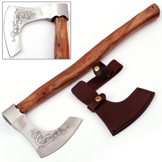 Warrior Shield Maiden Norse Viking Battle Axe | Plain Handle |