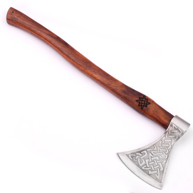 Herleifr Traditional Medieval Viking Battle Axe | Engraved Handle |