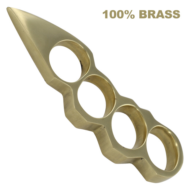 Renegade For Life Solid Brass Knuckleduster Novelty Paper Weight Accessory
