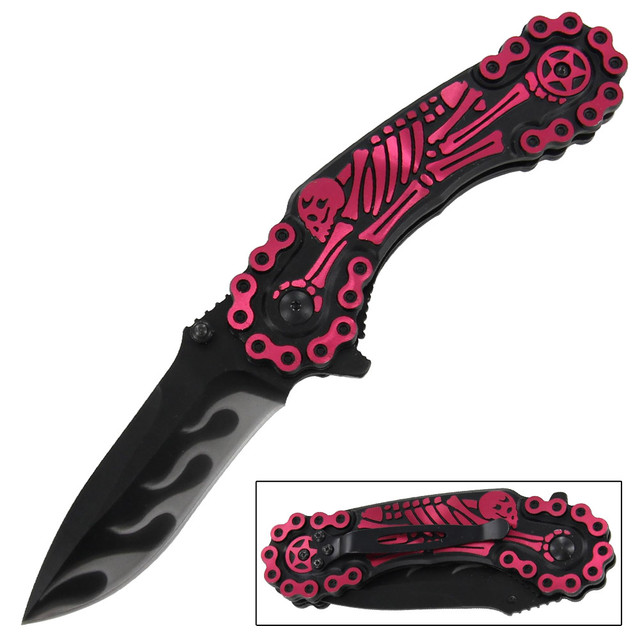 Bounty Hunter Skull Spring Assisted Knife