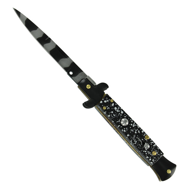 Stiletto Milano Bayonet Blade Tiger Stripe Switchblade