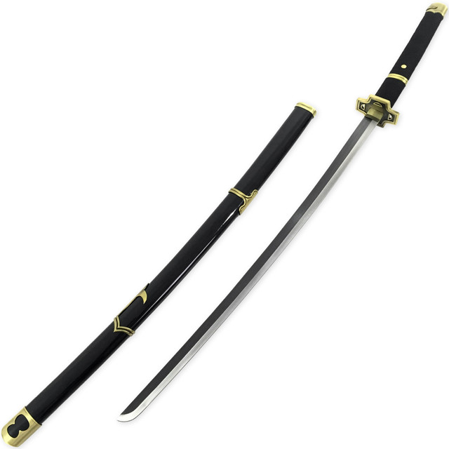 Zoro's Sandai Kitetsu Replica Sword | Carbon Steel Darkened Blade