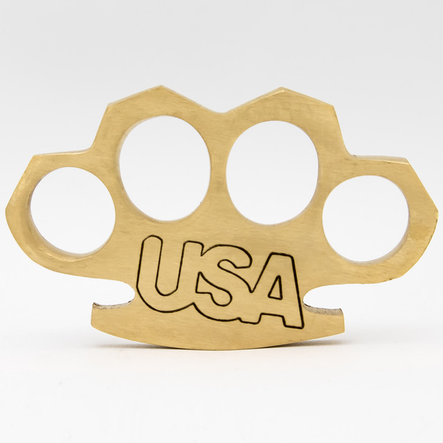 Freedom Song 100% Pure Brass Knuckle Paper Weight Accessory