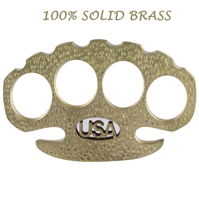 Bulletproof 100% Pure Brass Knuckle Paper Weight Accessory