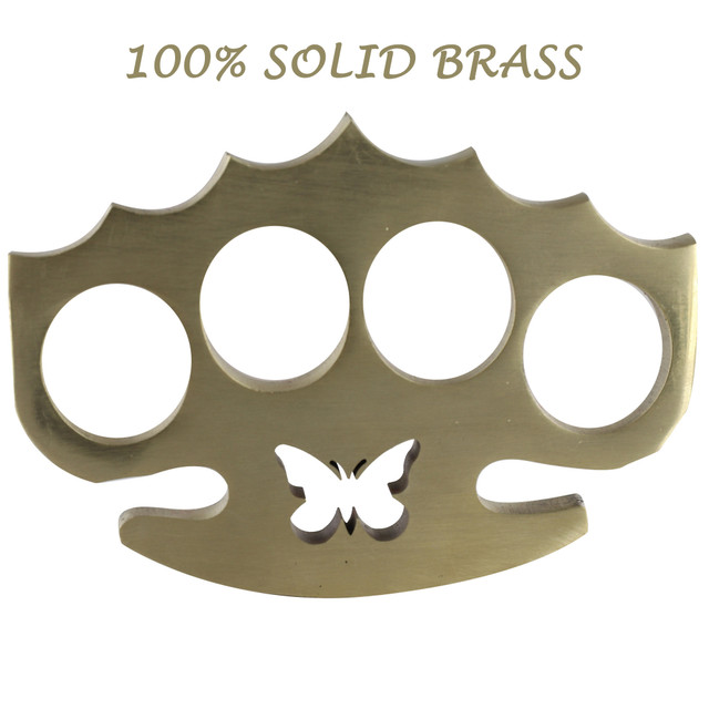 ROSE THORNS SPIKED BRASS KNUCKLE 100% PURE BRASS - Gun Gear