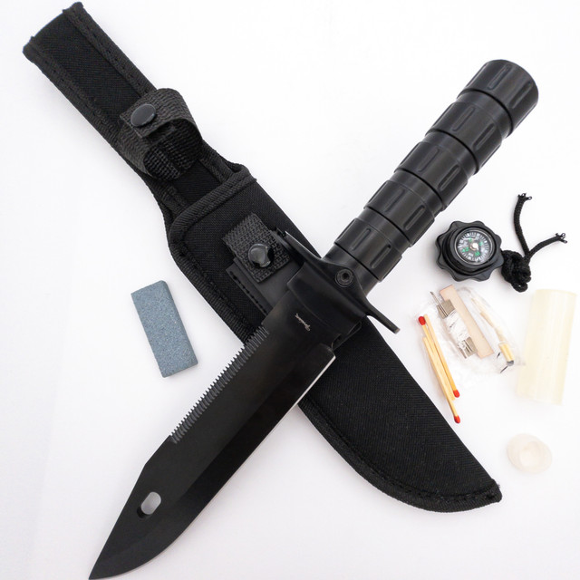 Happily Lost Survival Compartment Knife with Heavy Duty Sheath