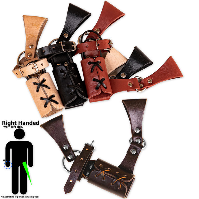 Right-Hand Adjustable Leather Sword Frog – Multi-Color Rawhide Option Right-Hand Adjustable Leather Sword Frog – Multi-Color Rawhide Option