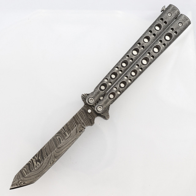 Hibben HellFyre Knife Collection Damascus Steel Blades,