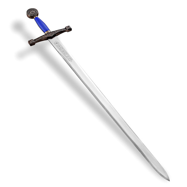 King Arthurs Excalibur Longsword for Wholesale Silver Blue
