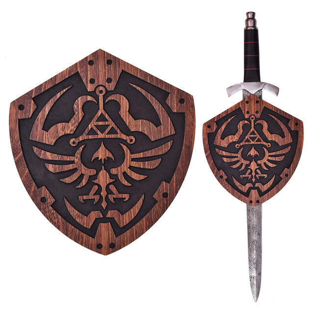 Wooden Shield Wall Display Set