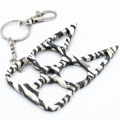 zebra 10 piece women self defense keychains 海外 即決-