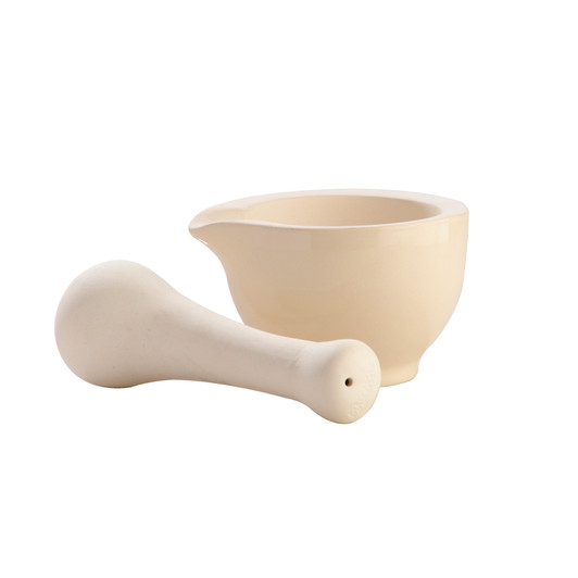 White Medium Mortar and Pestle