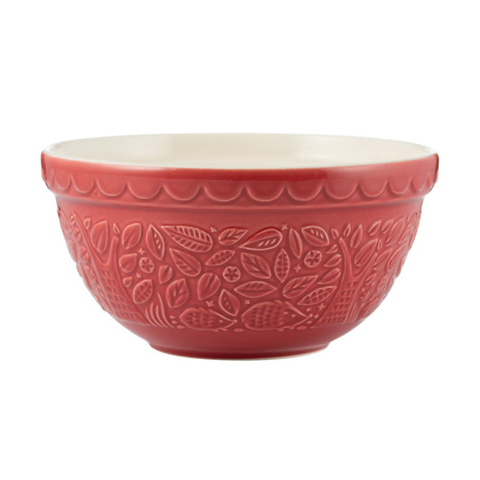 In The Forest Hedgehog Burgundy Mixing Bowl, 21cm/ 1.1 Litre
