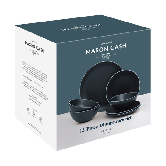 Classic Collection Black 12 Piece Dinner Set Classic Collection Black 12 Piece Dinner Set