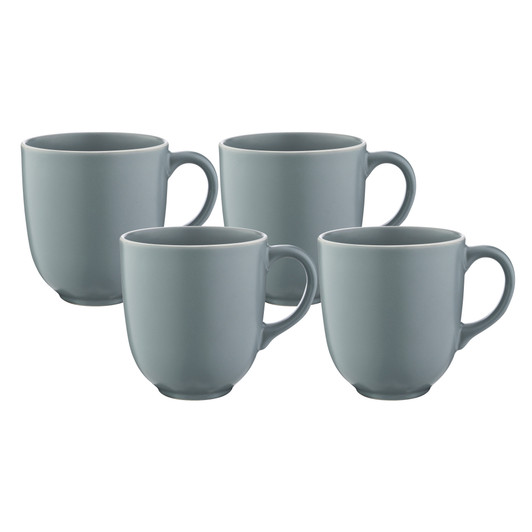 Classic Collection Grey Set of 4 Mugs, 400ml Classic Collection Grey Set of 4 Mugs, 400ml