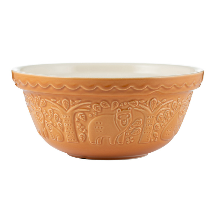 In The Forest Bear Ochre Mixing Bowl, 24cm/ 2 Litre