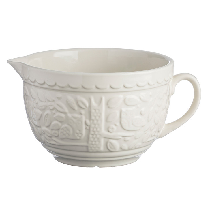 In The Forest Owl Cream Batter Bowl, 2 Litre