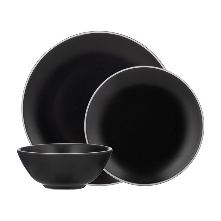 Classic Collection Black 12 Piece Dinner Set