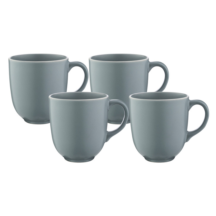 Classic Collection Grey Set of 4 Mugs, 400ml