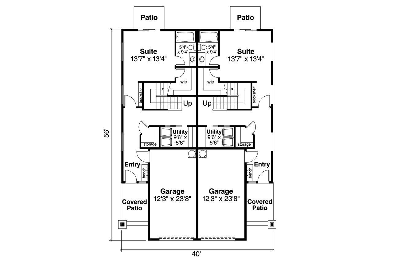 Traditional House Plan - Durban 60-049 - 1st Floor Plan 