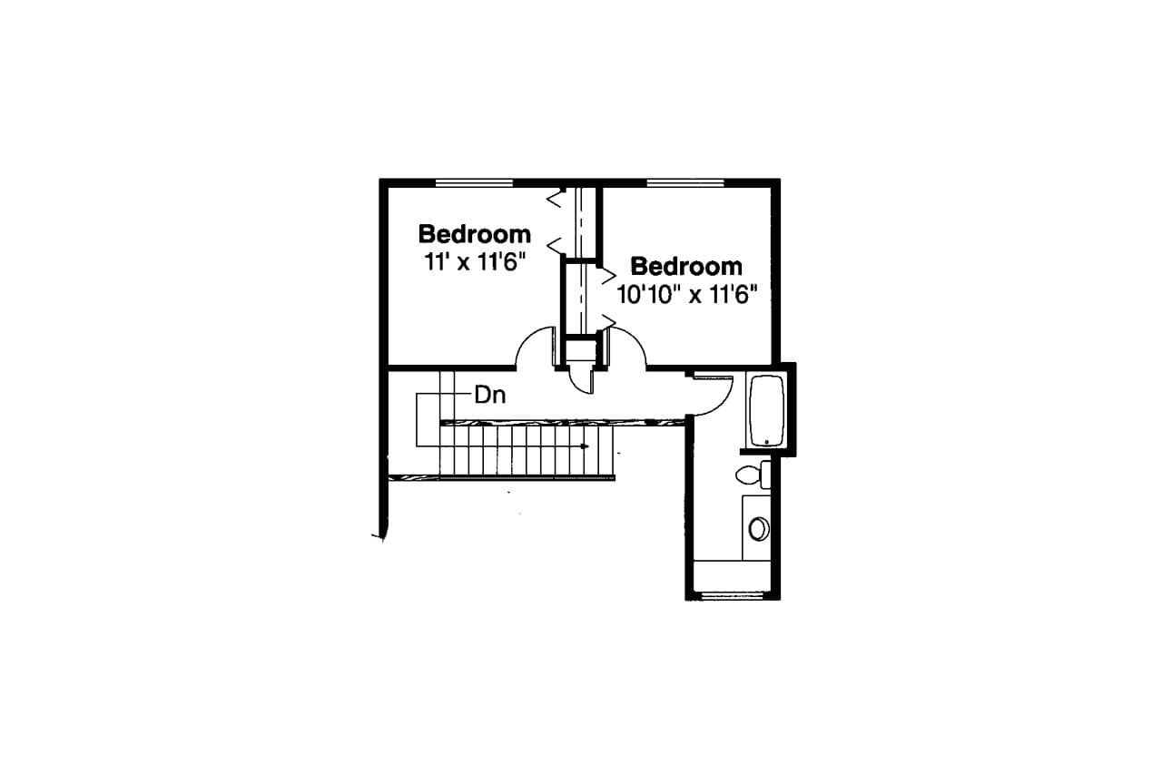 Secondary Image - Country House Plan - Amsbury 30-124 - 2nd Floor Plan 