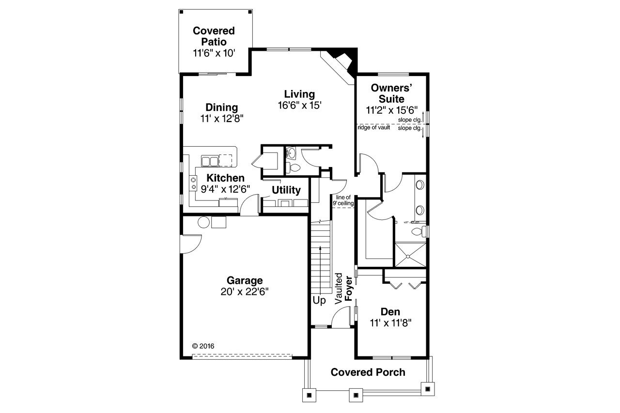 Cottage House Plan - Nantucket 31-027 - 1st Floor Plan 