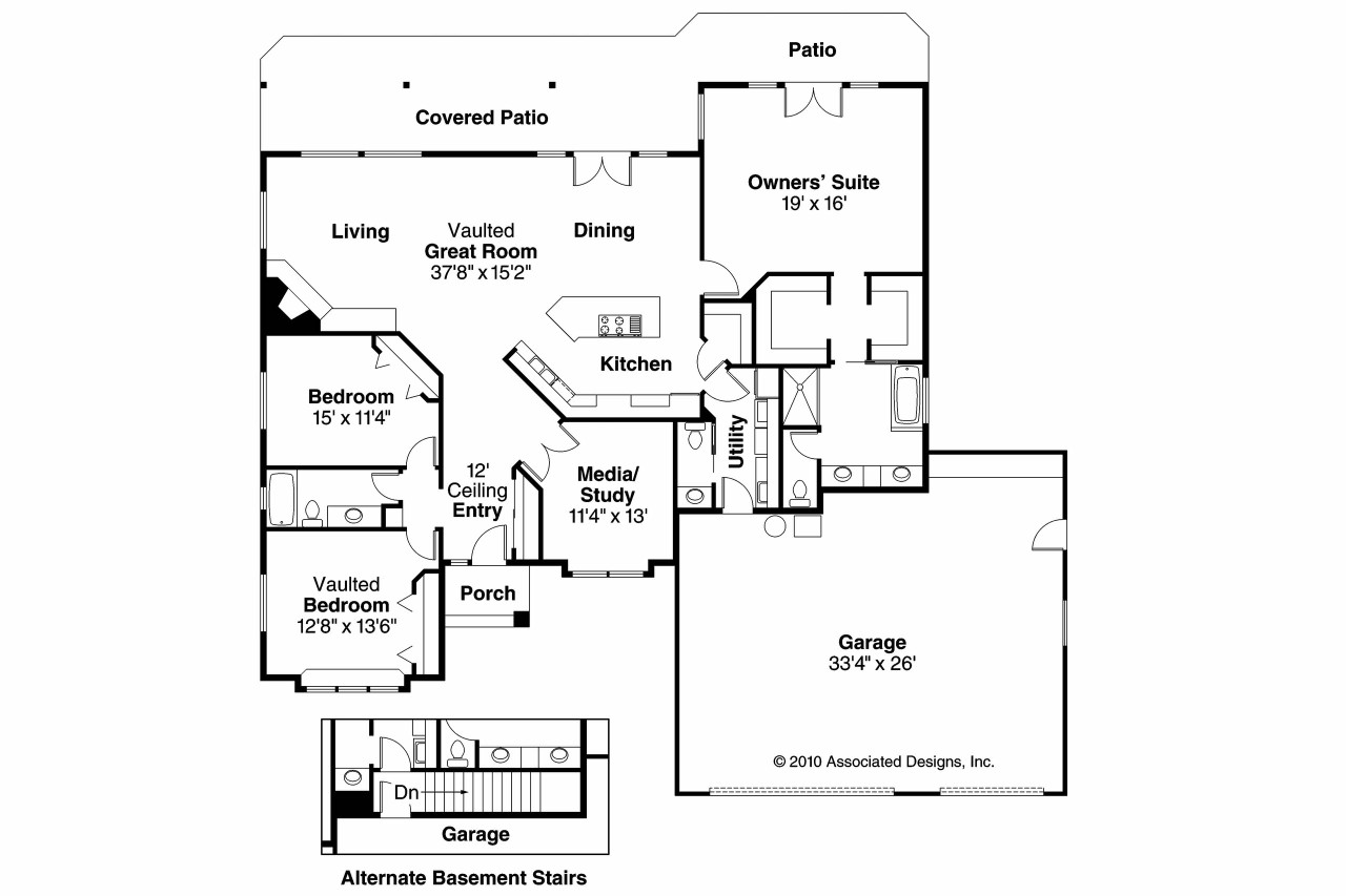 Contemporary House Plan - Palermo 30-160 - 1st Floor Plan 