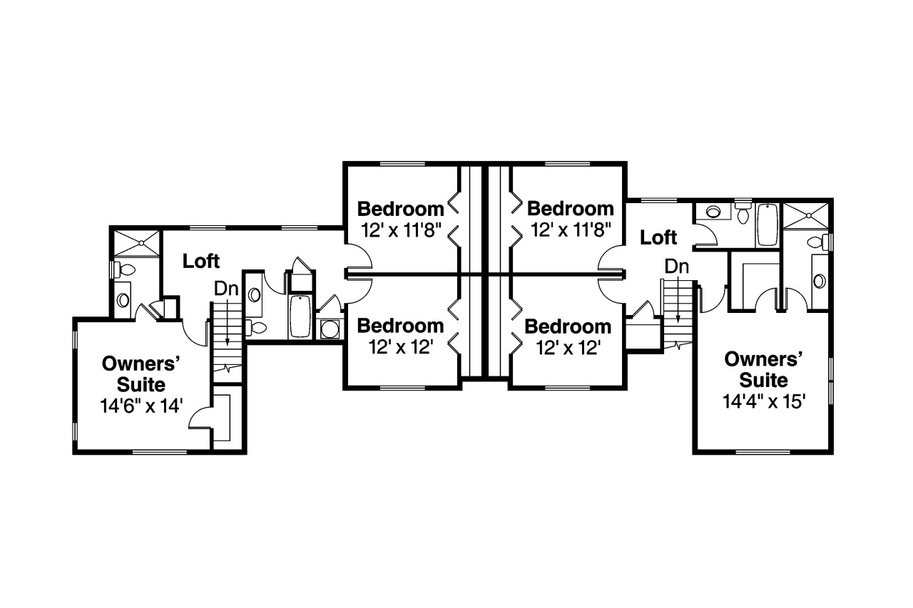 Secondary Image - Country House Plan - Warrendale 60-036 - 2nd Floor Plan 