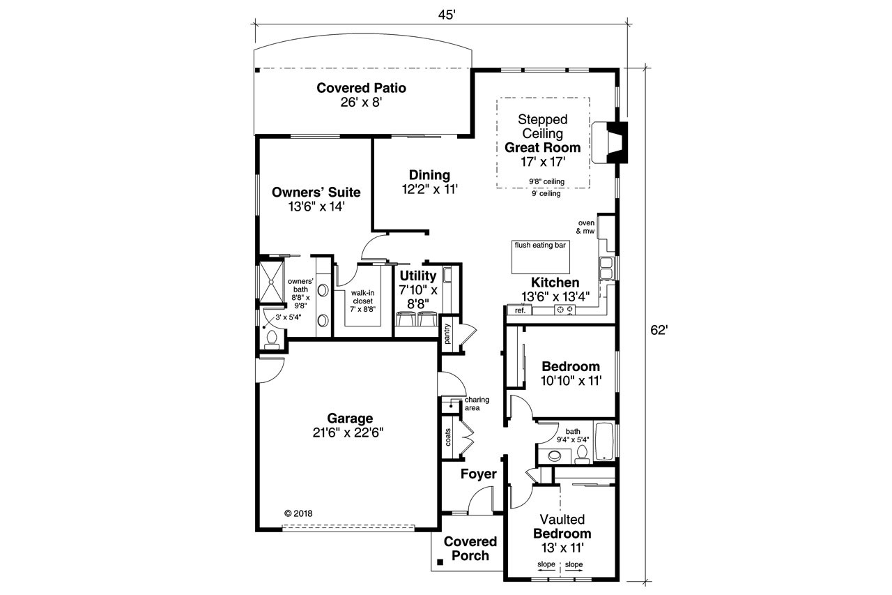 Contemporary House Plan - Peyette 31-215 - 1st Floor Plan 