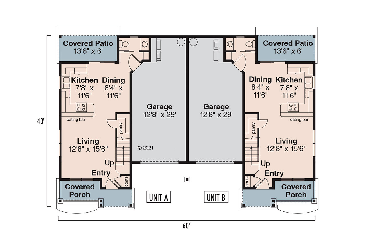 Country House Plan - Millburn 60-027 - 1st Floor Plan 