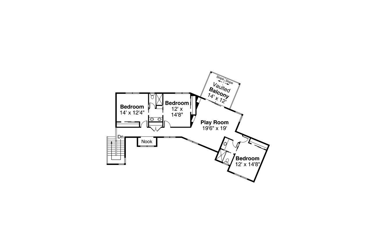 Secondary Image - Craftsman House Plan - Tanglewood 31-246 - 2nd Floor Plan 