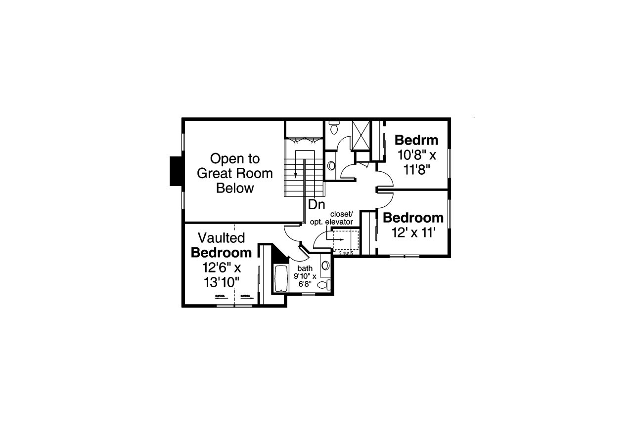 Secondary Image - Country House Plan - Anchorage 30-930 - 2nd Floor Plan 